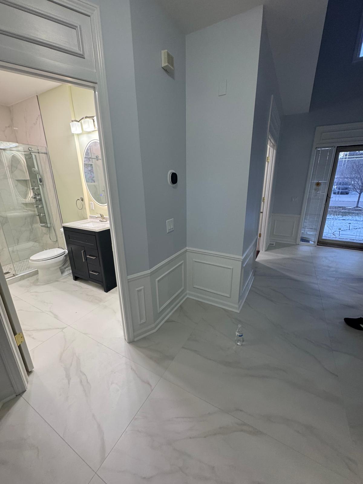 Floor tile installation
