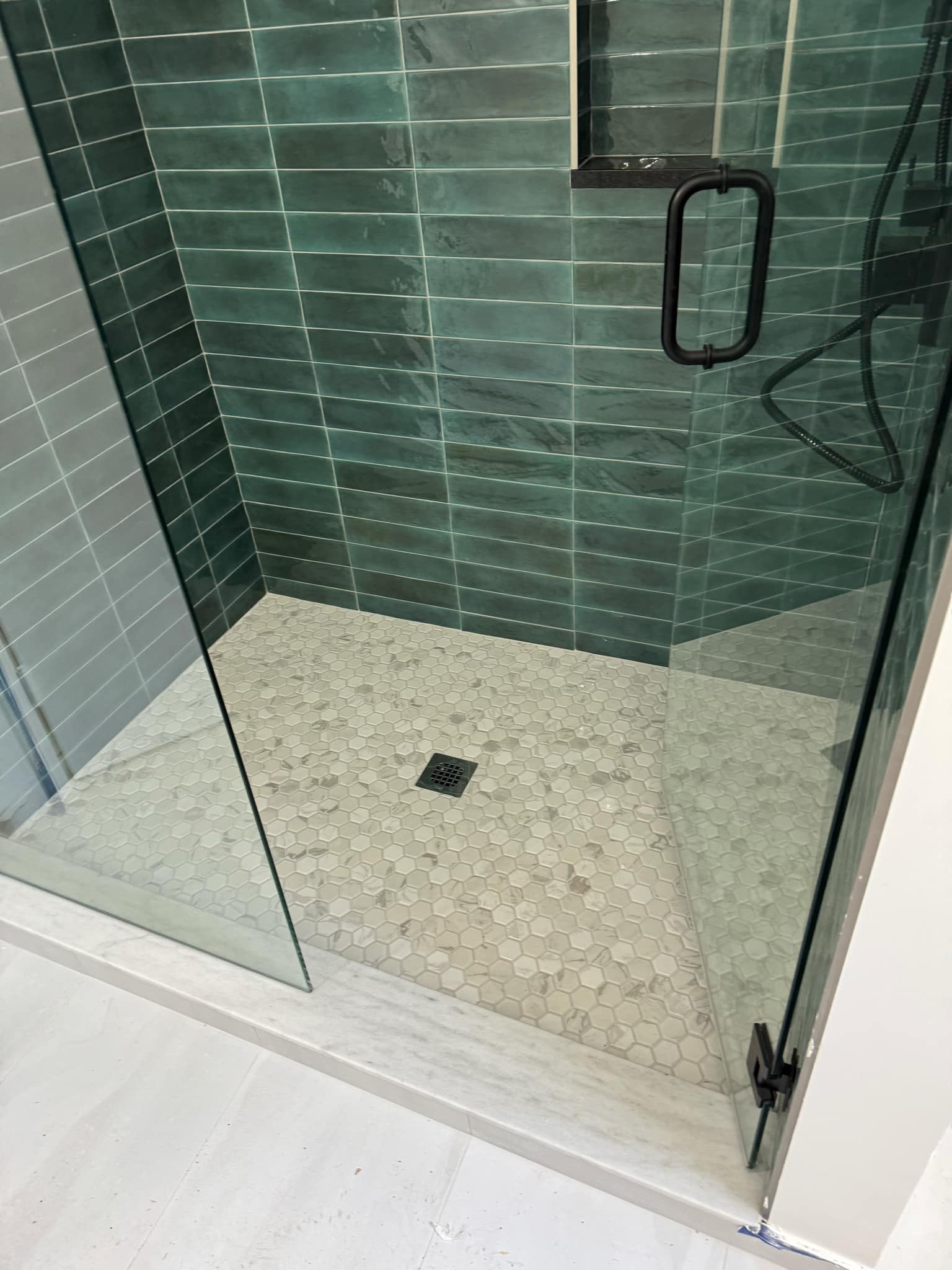 Custom tiled shower remodel