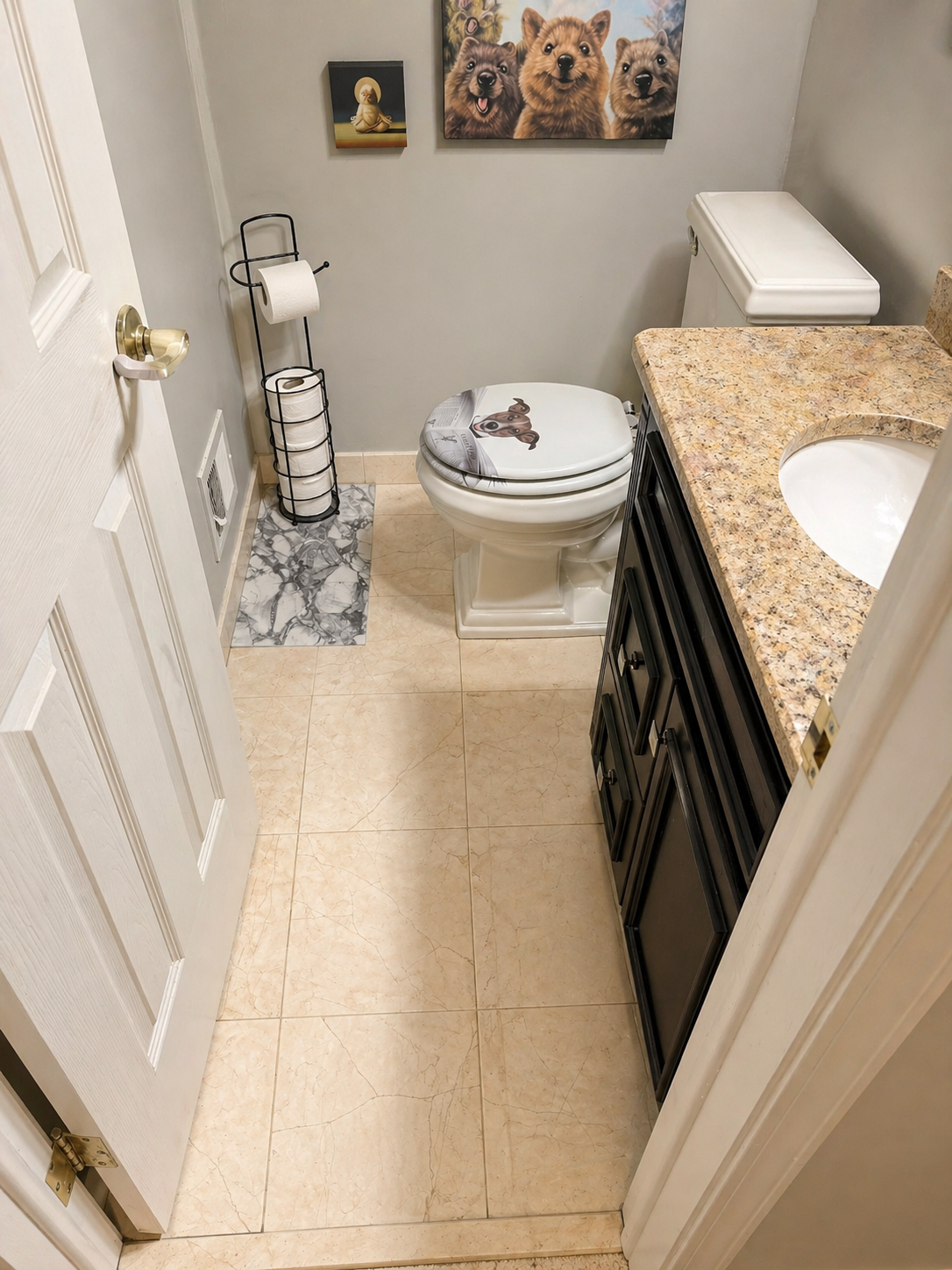 Half bathroom powder room remodel